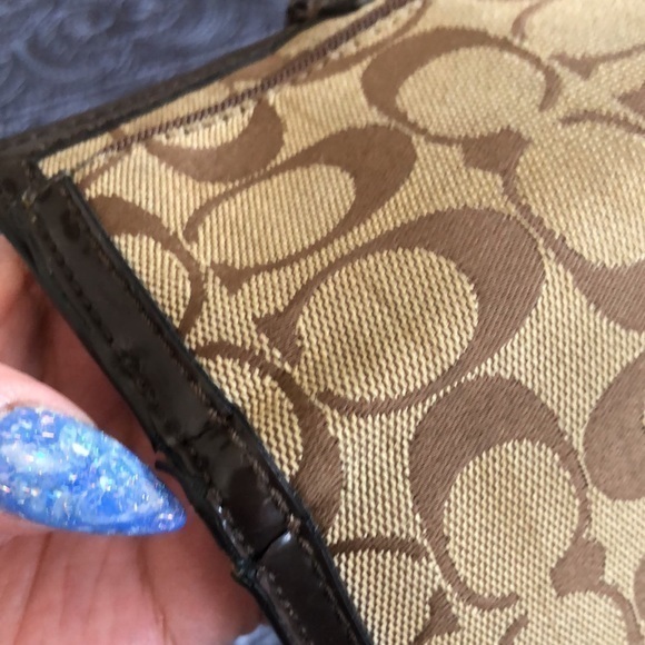 Coach wallet Y2K cloth brown tan bi fold wallet - Picture 9 of 11